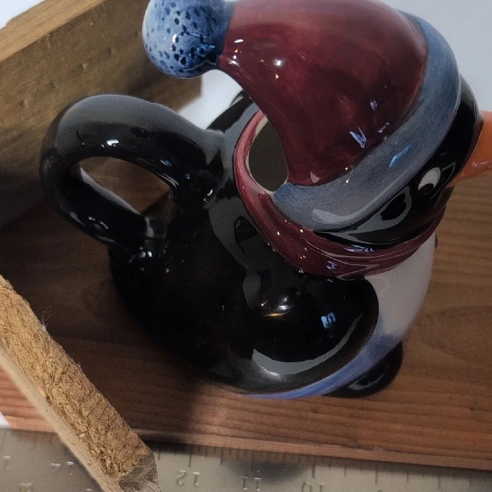 Rustic Wooden Handmade Bird Feeder Penguin With The Birds